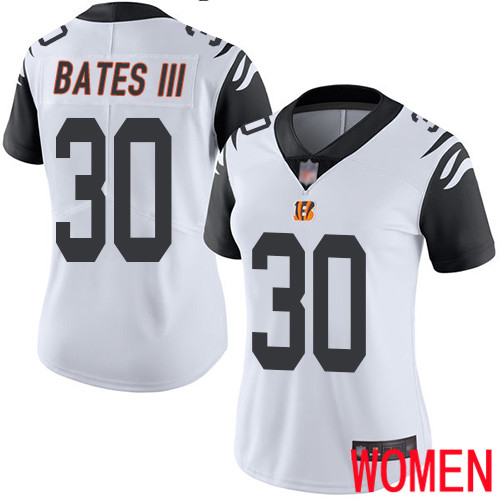 Cincinnati Bengals Limited White Women Jessie Bates III Jersey NFL Footballl #30 Rush Vapor Untouchable->->Women Jersey